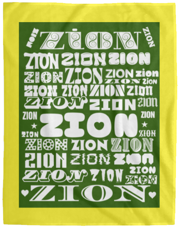 Plush Fleece Blanket - 60x80: ZION NAME BLANKET