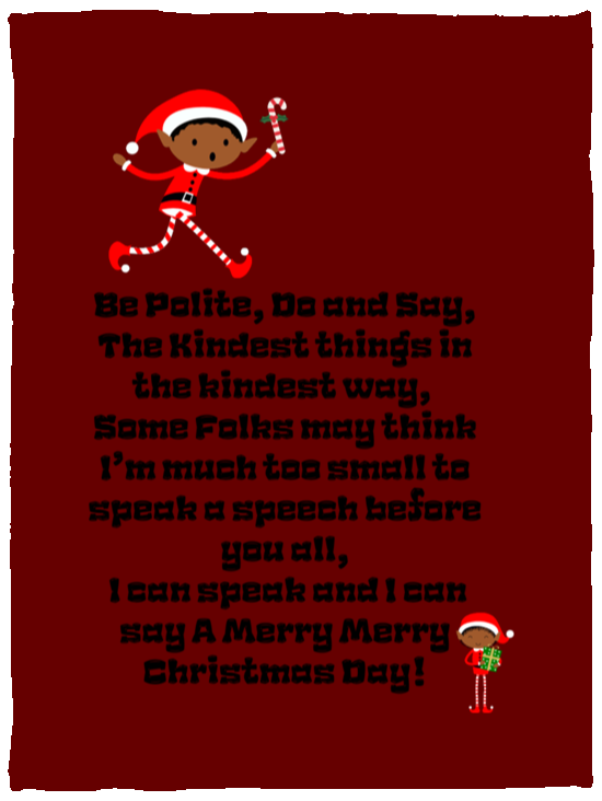 Plush Fleece Blanket - 30x40: ELF JAMES’S CHRISTMAS BLANKET BE POLITE, DO AND SAY, THE KINDEST THINGS,...