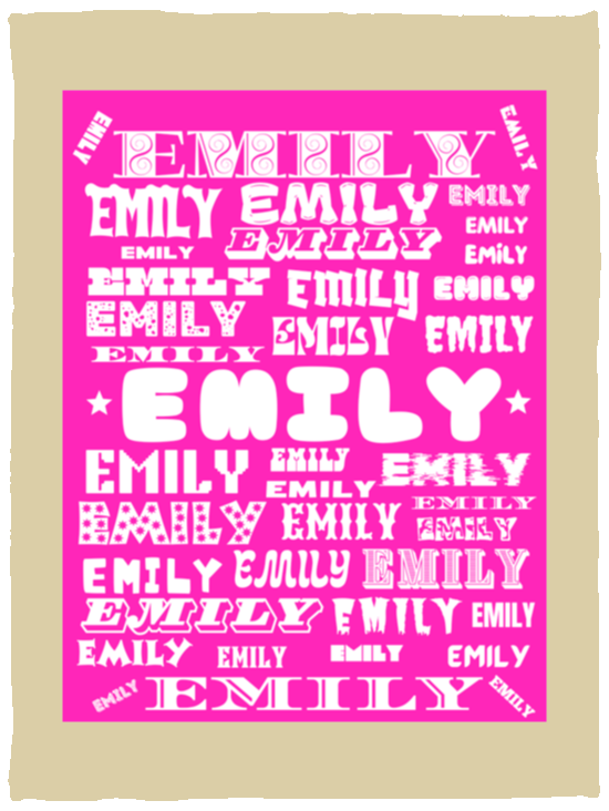 Plush Fleece Blanket - 30x40: EMILY