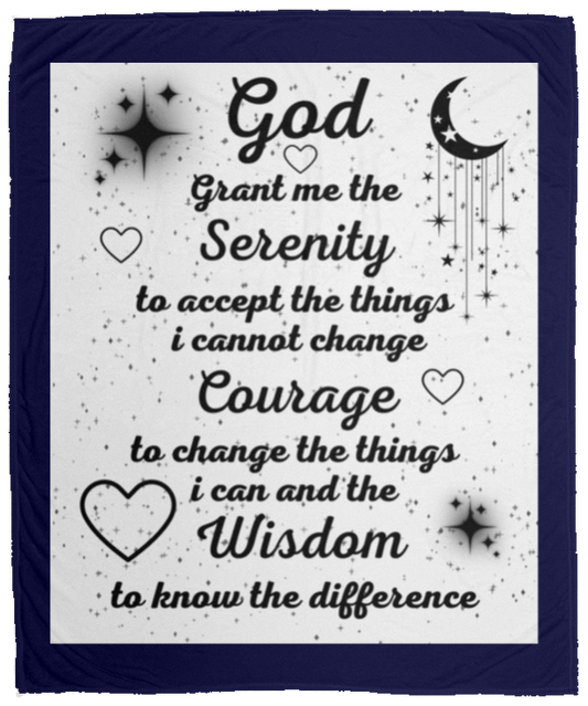 Plush Fleece Blanket - 50x60: SERENITY PRAYER BLANKET