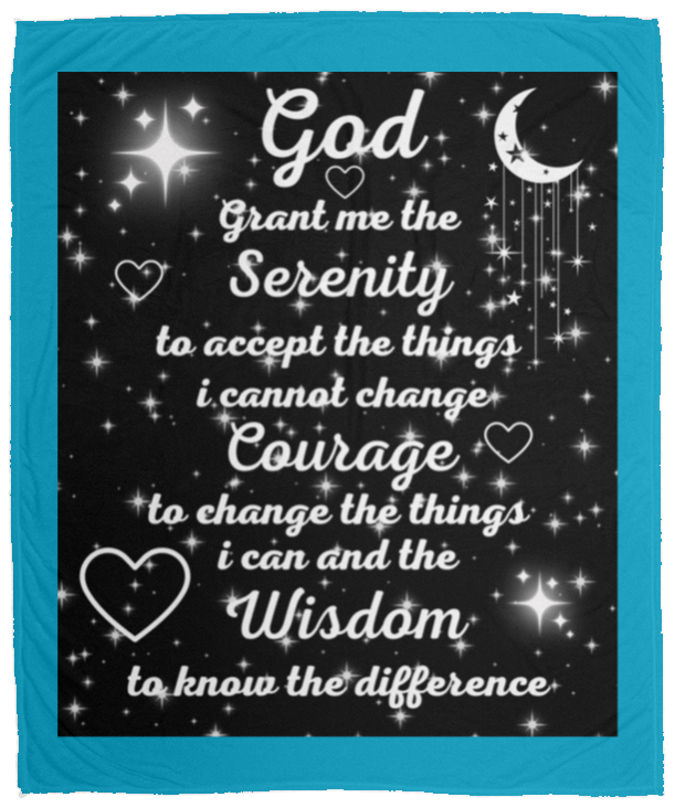 Plush Fleece Blanket - 50x60: SERENITY PRAYER BLANKET