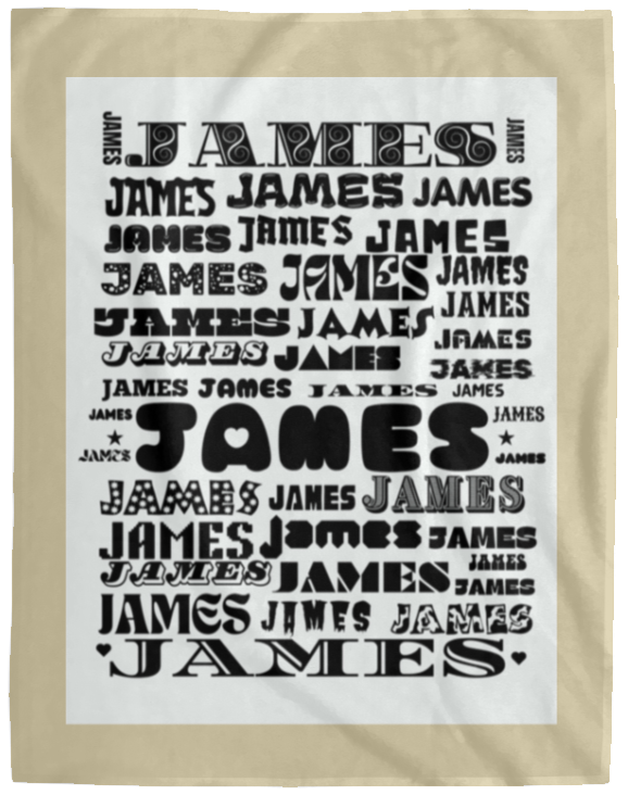 Plush Fleece Blanket - 60x80: JAMES NAME BLANKET