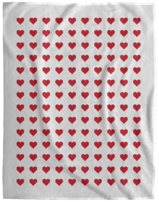 Plush Fleece Blanket - 60x80: HEARTS