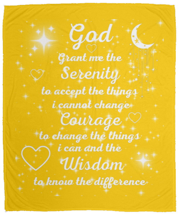 Plush Fleece Blanket - 50x60: SERENITY PRAYER BLANKET