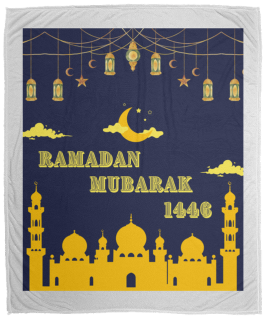 Plush Fleece Blanket - 50x60: RAMADAN MUBARAK 1446 BLANKET