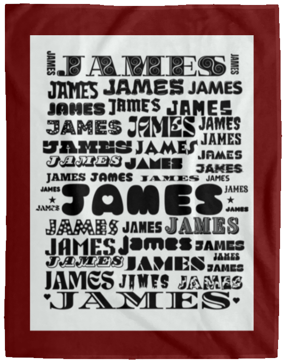 Plush Fleece Blanket - 60x80: JAMES NAME BLANKET