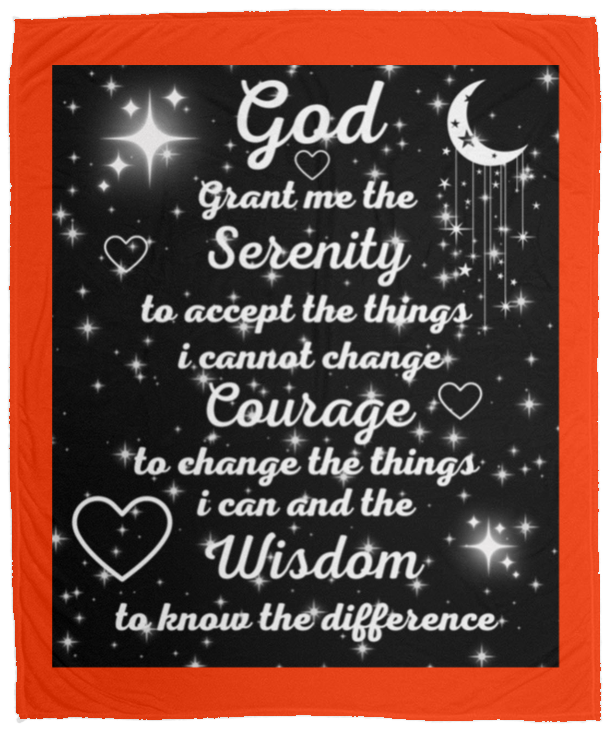 Plush Fleece Blanket - 50x60: SERENITY PRAYER BLANKET