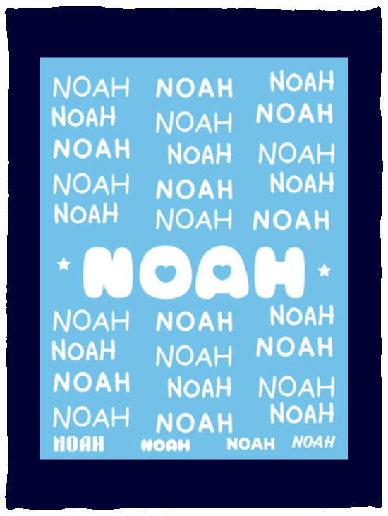 Plush Fleece Blanket - 30x40: NOAH