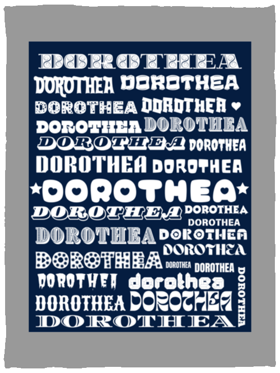 Plush Fleece Blanket - 30x40: DOROTHEA