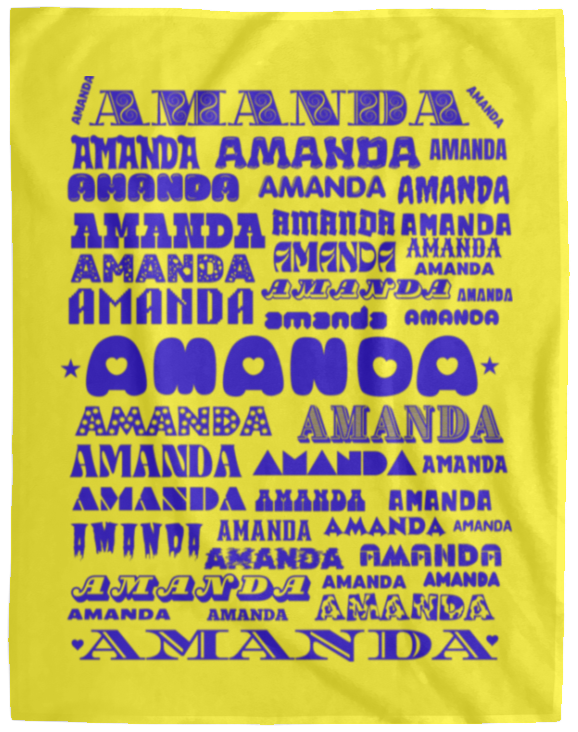 Plush Fleece Blanket - 60x80: AMANDA NAME BLANKET