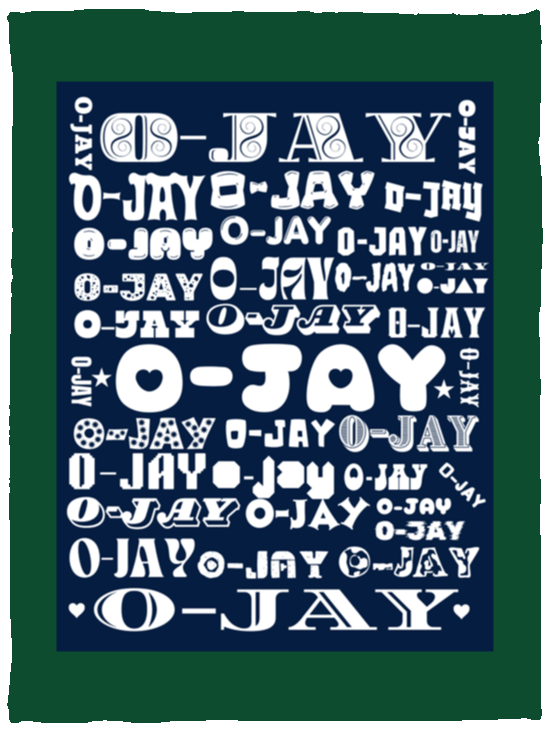 Plush Fleece Blanket - 30x40: O-JAY NAME BLANKET