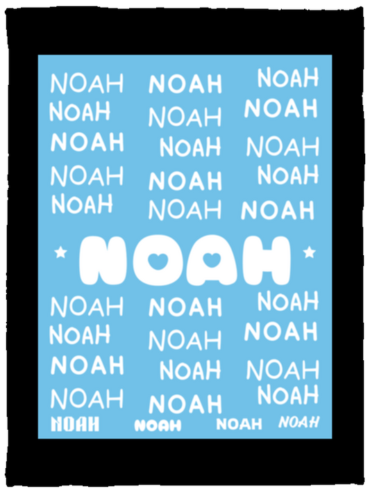 Plush Fleece Blanket - 30x40: NOAH