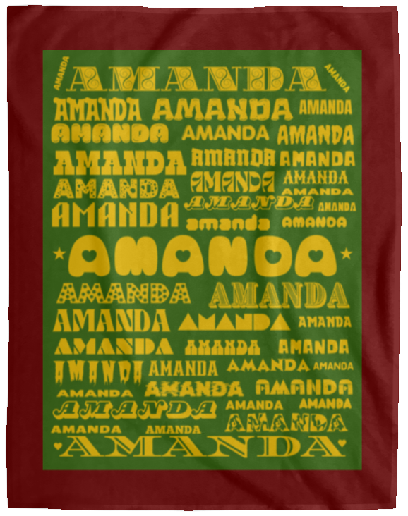 Plush Fleece Blanket - 60x80: AMANDA NAME BLANKET