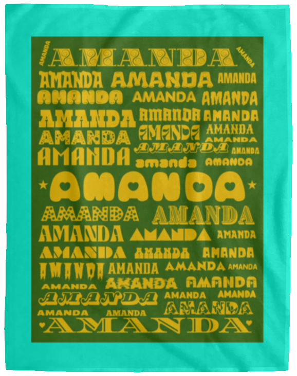 Plush Fleece Blanket - 60x80: AMANDA NAME BLANKET