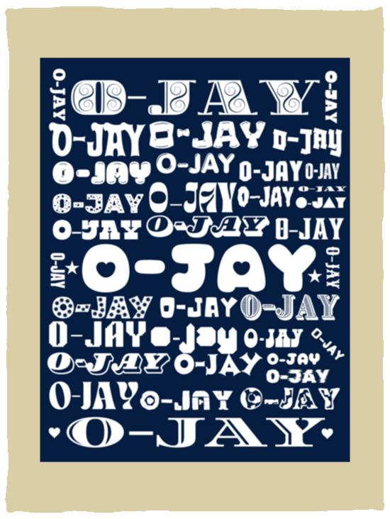 Plush Fleece Blanket - 30x40: O-JAY NAME BLANKET