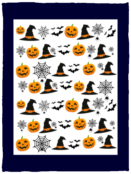 Plush Fleece Blanket - 30x40: HALLOWEEN PUMPKINS, WITCH HATS, BATS,... BLANKET