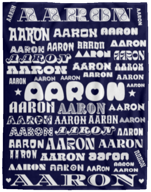 Plush Fleece Blanket - 60x80: AARON NAME BLANKET