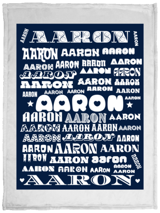 Plush Fleece Blanket - 30x40: AARON NAME BLANKET