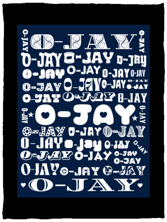 Plush Fleece Blanket - 30x40: O-JAY NAME BLANKET