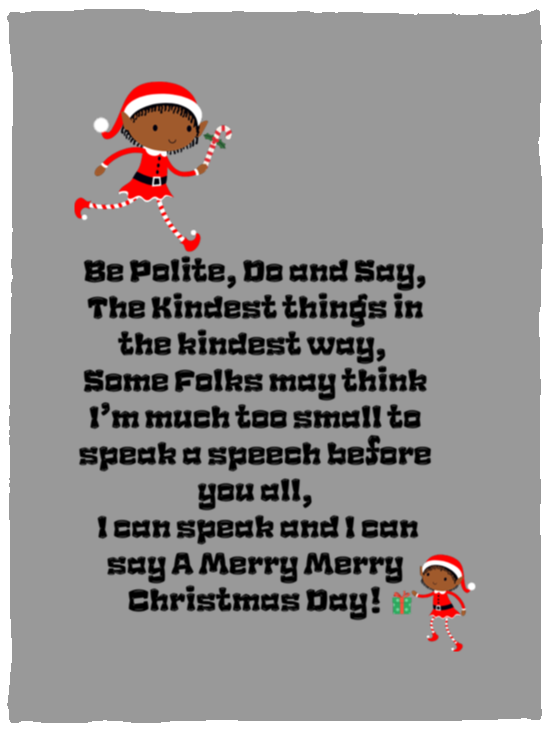 Plush Fleece Blanket - 30x40: ELF SARAH’S CHRISTMAS BLANKET, BE POLITE, DO AND SAY, THE KINDEST THINGS,...