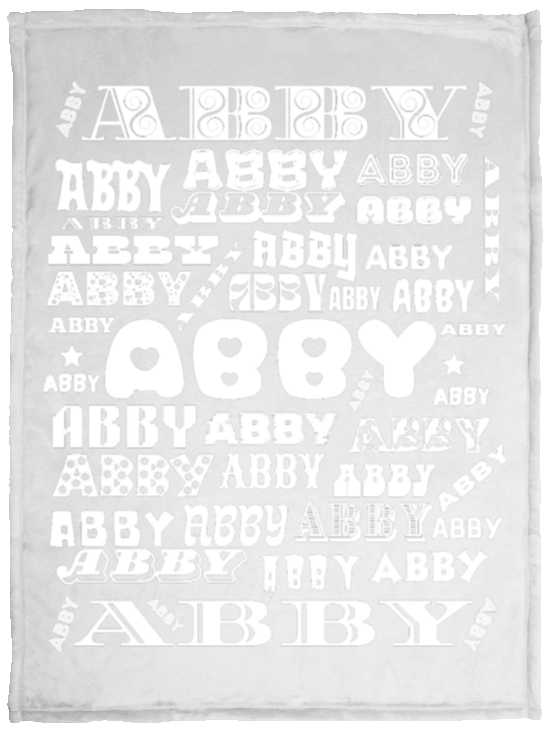 Plush Fleece Blanket - 30x40: ABBY