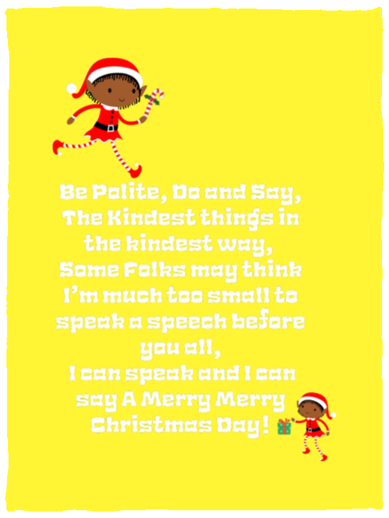 Plush Fleece Blanket - 30x40: ELF SARAH’S CHRISTMAS BLANKET BE POLITE, DO AND SAY, THE KINDEST THINGS,...