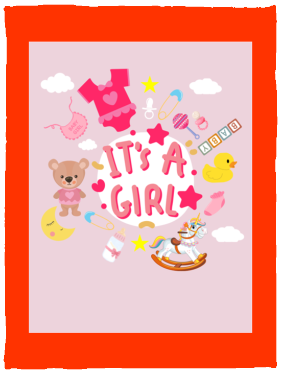 Plush Fleece Blanket - 30x40: IT'S A GIRL