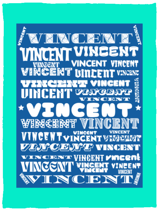 Plush Fleece Blanket - 30x40: VINCENT