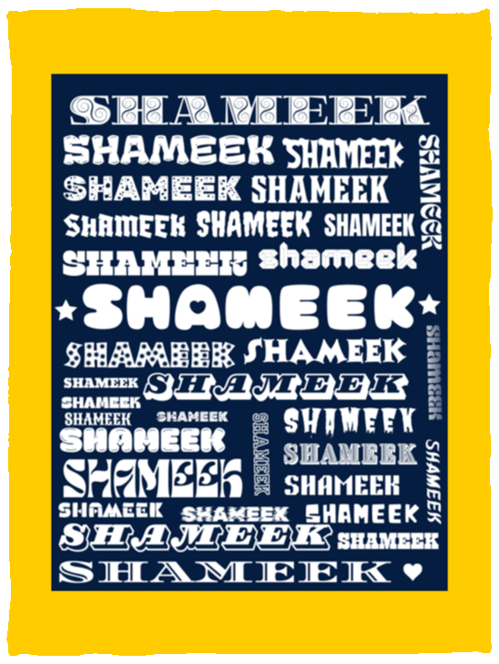 Plush Fleece Blanket - 30x40: SHAMEEK