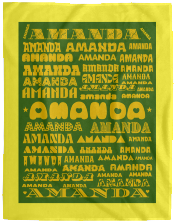 Plush Fleece Blanket - 60x80: AMANDA NAME BLANKET