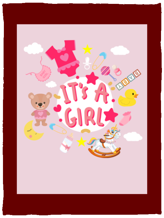Plush Fleece Blanket - 30x40: IT'S A GIRL