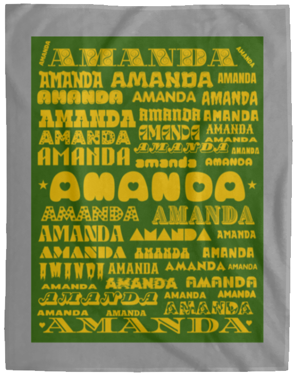 Plush Fleece Blanket - 60x80: AMANDA NAME BLANKET