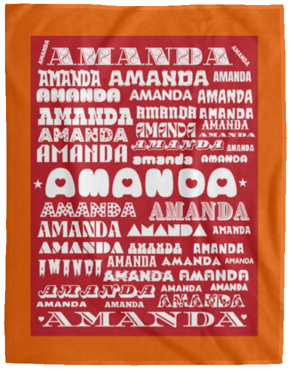 Plush Fleece Blanket - 60x80: AMANDA NAME BLANKET