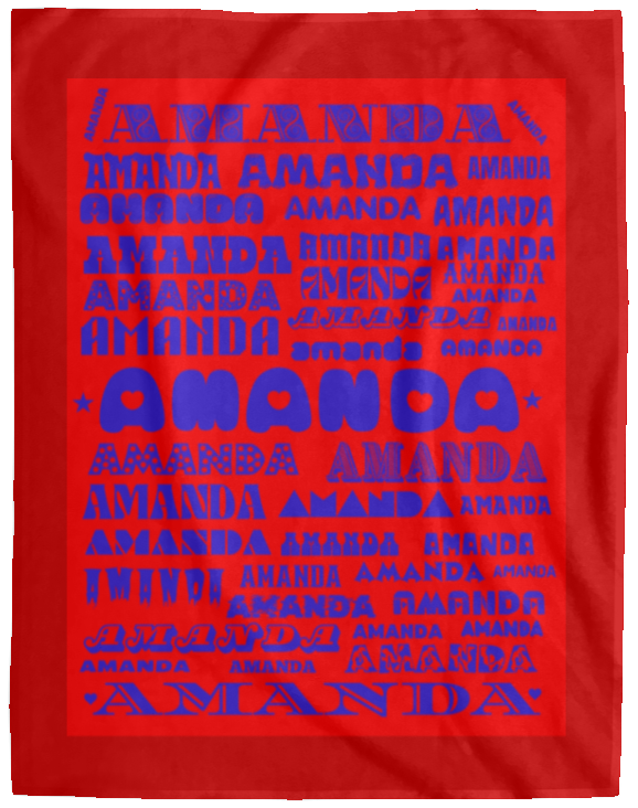 Plush Fleece Blanket - 60x80: AMANDA NAME BLANKET