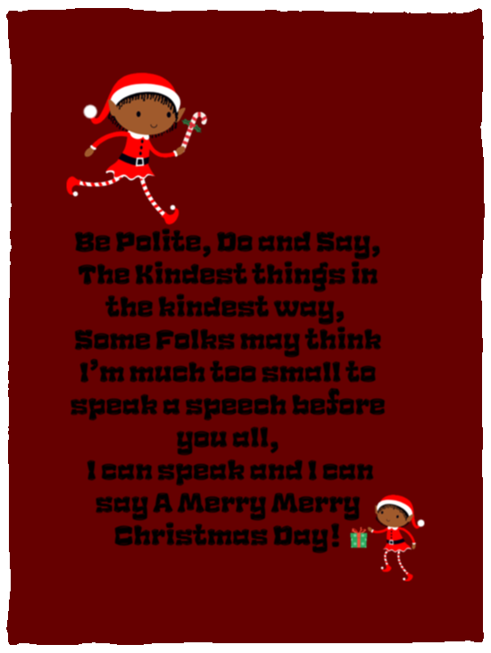 Plush Fleece Blanket - 30x40: ELF SARAH’S CHRISTMAS BLANKET, BE POLITE, DO AND SAY, THE KINDEST THINGS,...