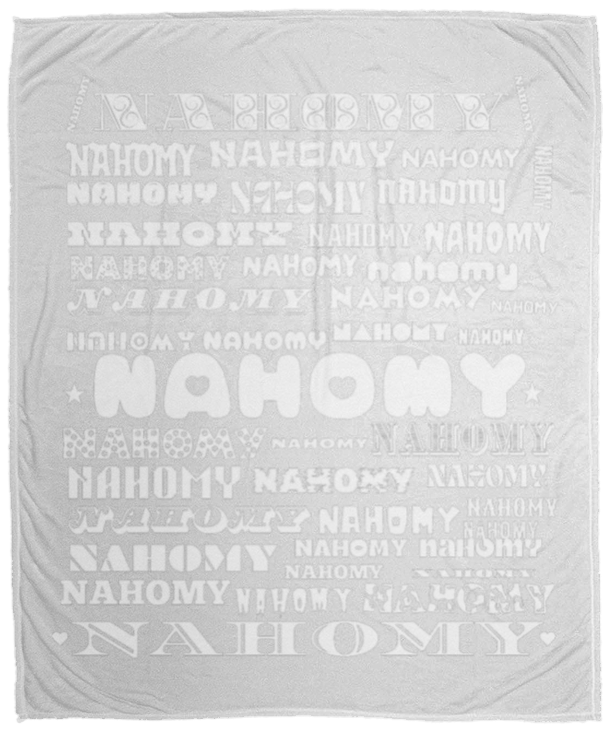 Plush Fleece Blanket - 50x60: NAHOMY NAME BLANKET