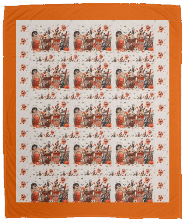 Plush Fleece Blanket - 50x60: HALLOWEEN DRINKS BLANKET