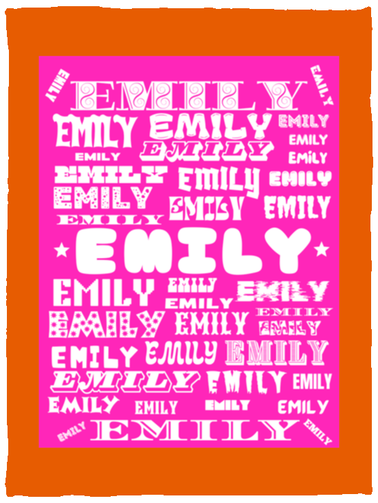 Plush Fleece Blanket - 30x40: EMILY