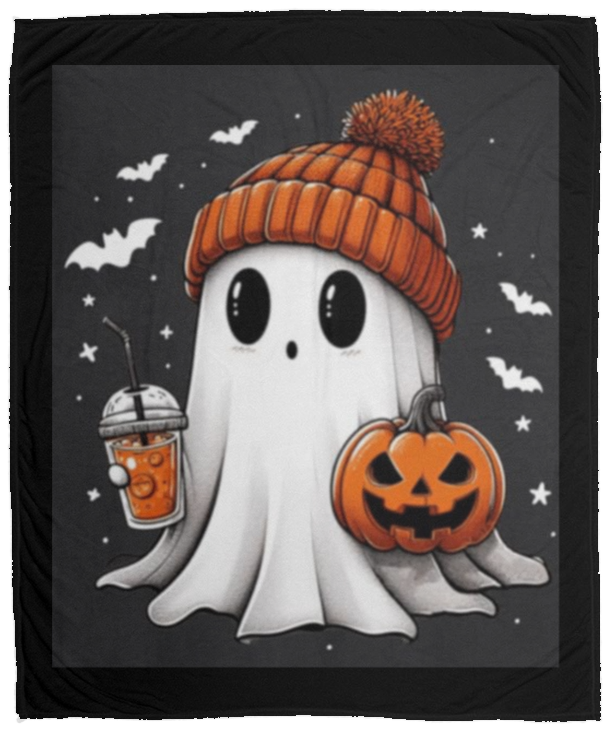 Plush Fleece Blanket - 50x60: HALLOWEEN GHOST BLANKET