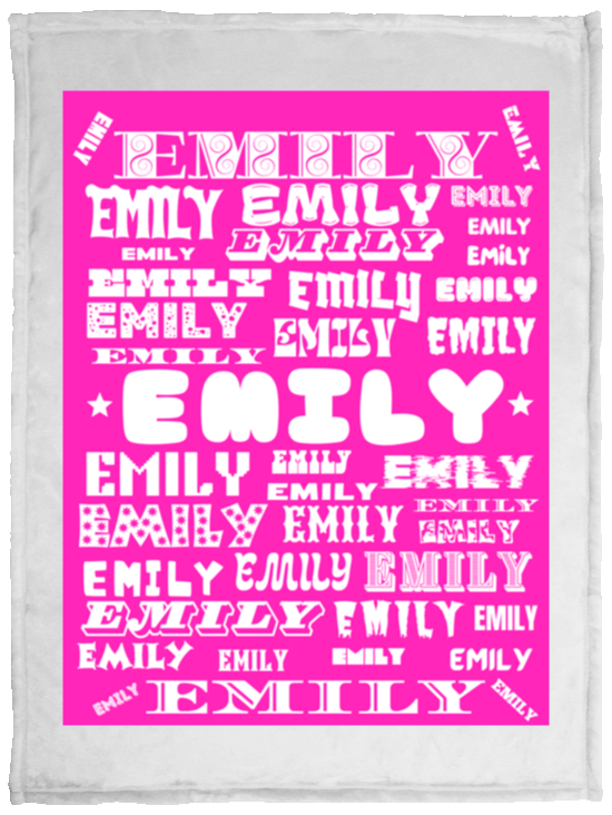 Plush Fleece Blanket - 30x40: EMILY