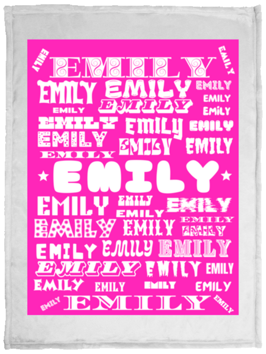 Plush Fleece Blanket - 30x40: EMILY