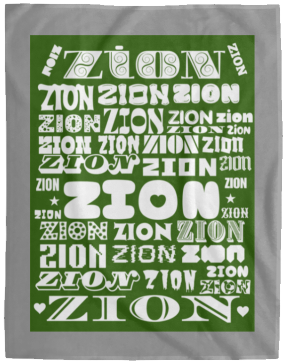 Plush Fleece Blanket - 60x80: ZION NAME BLANKET