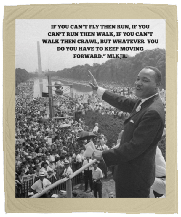 Plush Fleece Blanket - 50x60: MARTIN LUTHER KING JR. AUG. 28, 1963 BLANKET