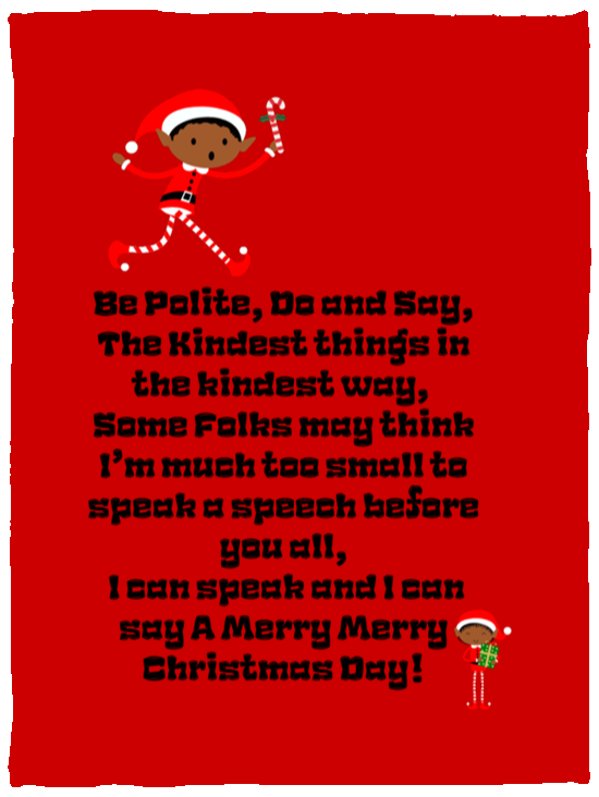 Plush Fleece Blanket - 30x40: ELF JAMES’S CHRISTMAS BLANKET BE POLITE, DO AND SAY, THE KINDEST THINGS,...