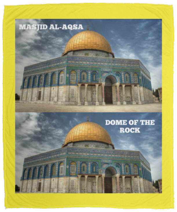 Plush Fleece Blanket - 50x60: MASJID AL-AQSA BLANKET