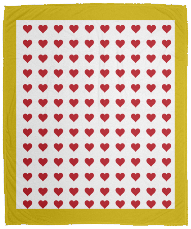 Plush Fleece Blanket - 50x60: HEARTS