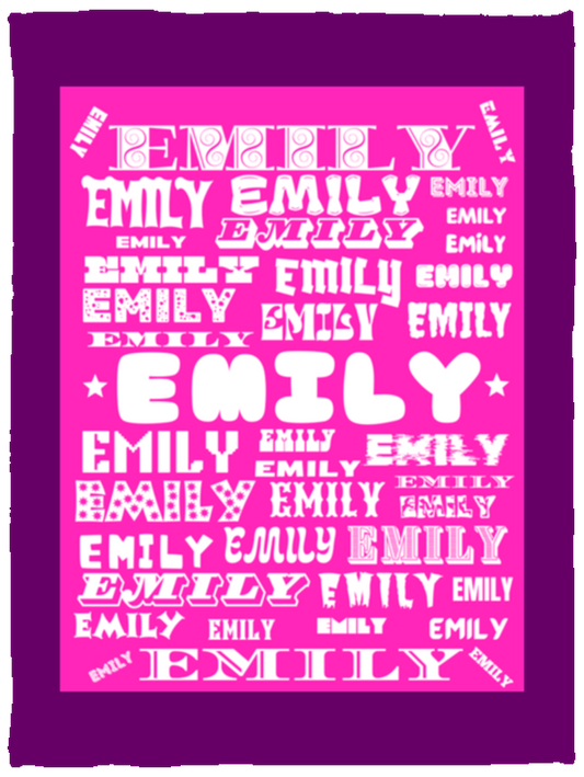 Plush Fleece Blanket - 30x40: EMILY