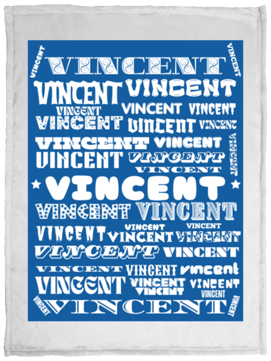 Plush Fleece Blanket - 30x40: VINCENT