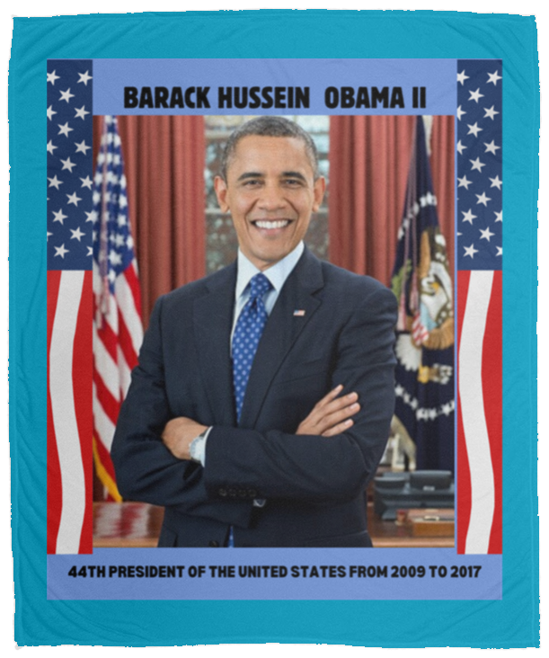 Plush Fleece Blanket - 50x60: PRESIDENT OBAMA BLANKET