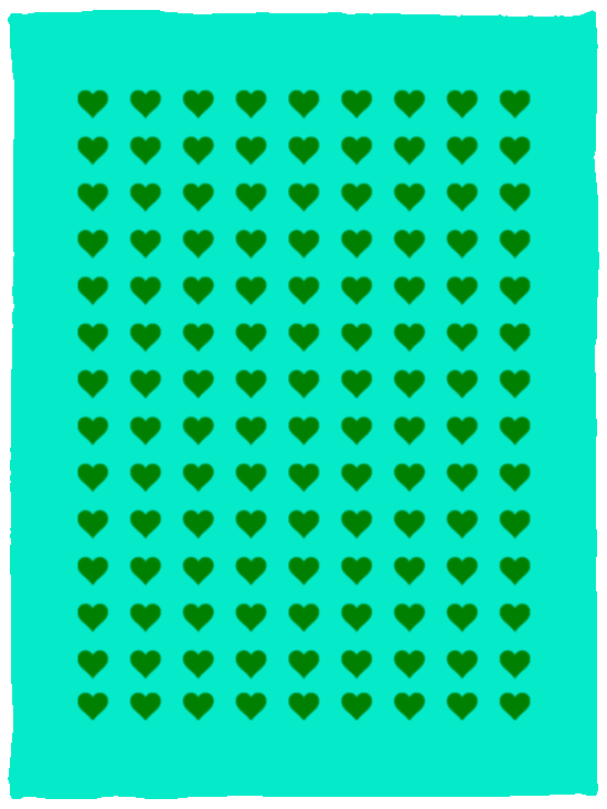 Plush Fleece Blanket - 30x40: GREEN HEARTS